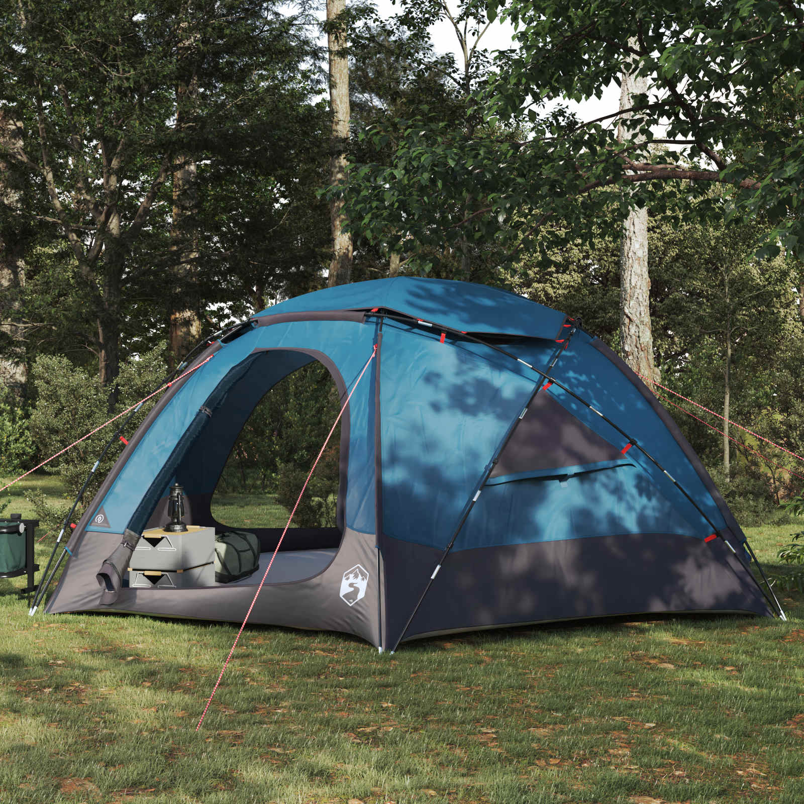 vidaXL Cort cu dom și plapumă detașabilă albastru 8 persoane