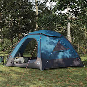 Šotor z kupolo in odstranljivim dežnim plaščem Modra 8 oseb