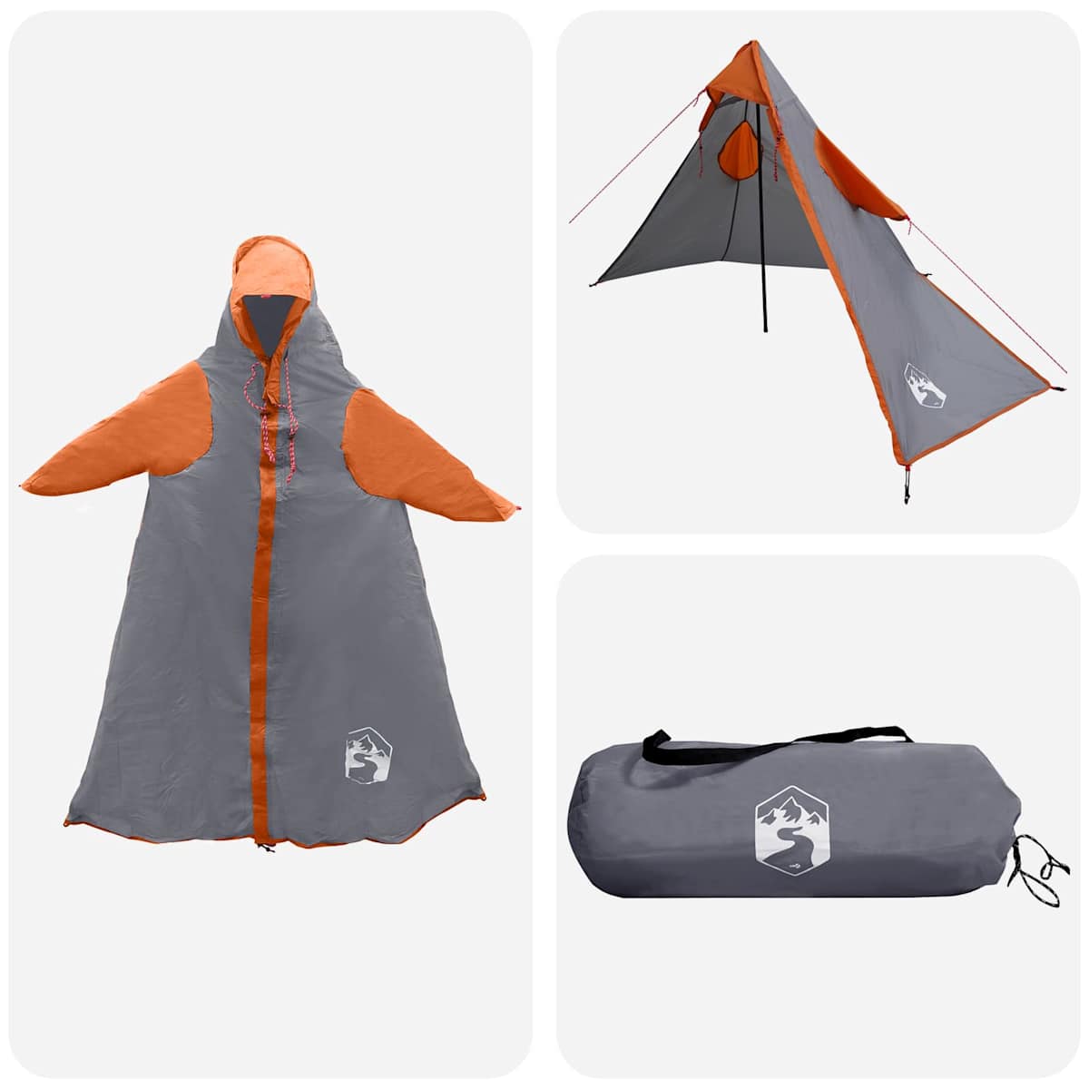 2-i-1 regnponcho med hætte 262 x 126 x 130 cm - Billede 2
