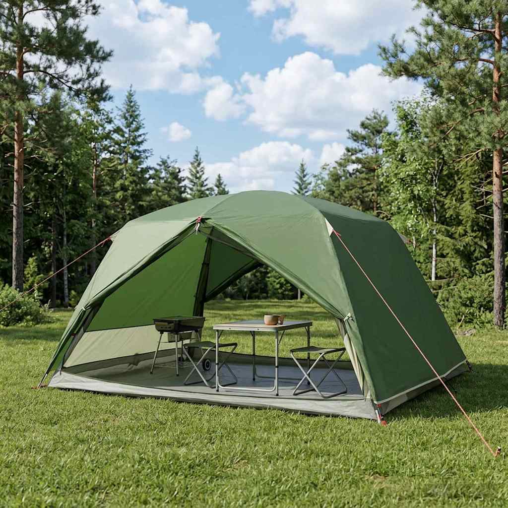 vidaXL Cort de backpacking Verde 4 persoane