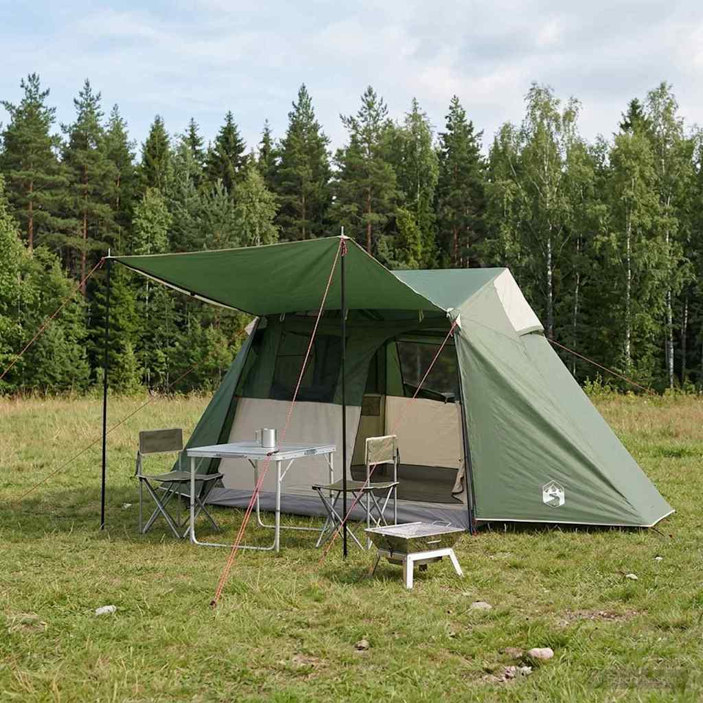 vidaXL Cort tunel Verde 475 x 220 x 192 cm
