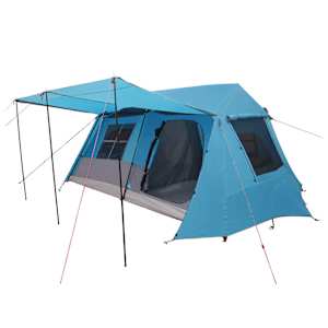 vidaXL Tunnelitelk Sinine 400 x 278 x 182 cm 185T Pol&uuml;ester PU-kattega