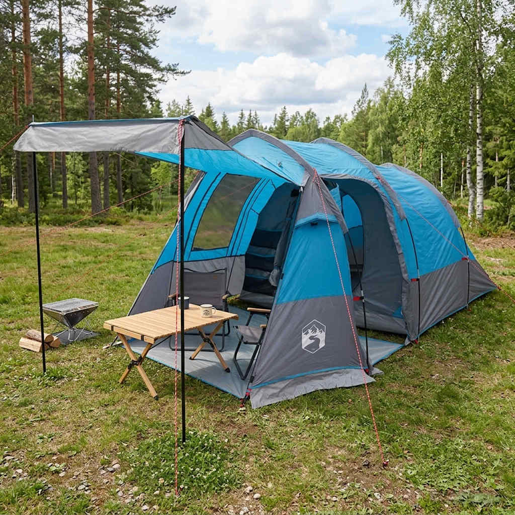 vidaXL Cort tunel albastru 390 x 215 x 152 cm