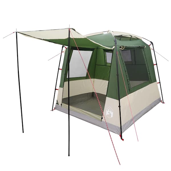 vidaXL Pidutelgid 4-kohaline Roheline 185T Pol&uuml;ester PU-kattega