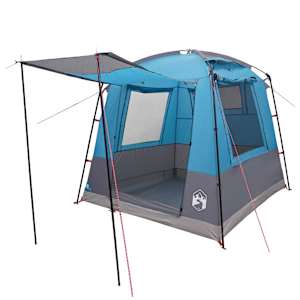 vidaXL Pidutelgid 4-kohaline Sinine 185T Pol&uuml;ester PU-kattega