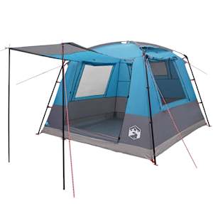 vidaXL Pidutelgid 10-kohaline Sinine 185T Pol&uuml;ester PU-kattega