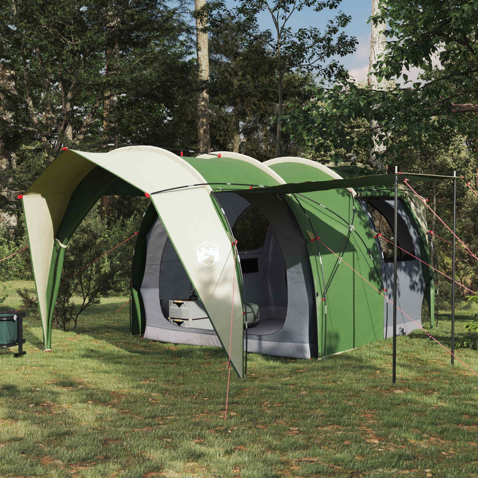 vidaXL Cort tunel Verde 382 x 262 x 214 cm