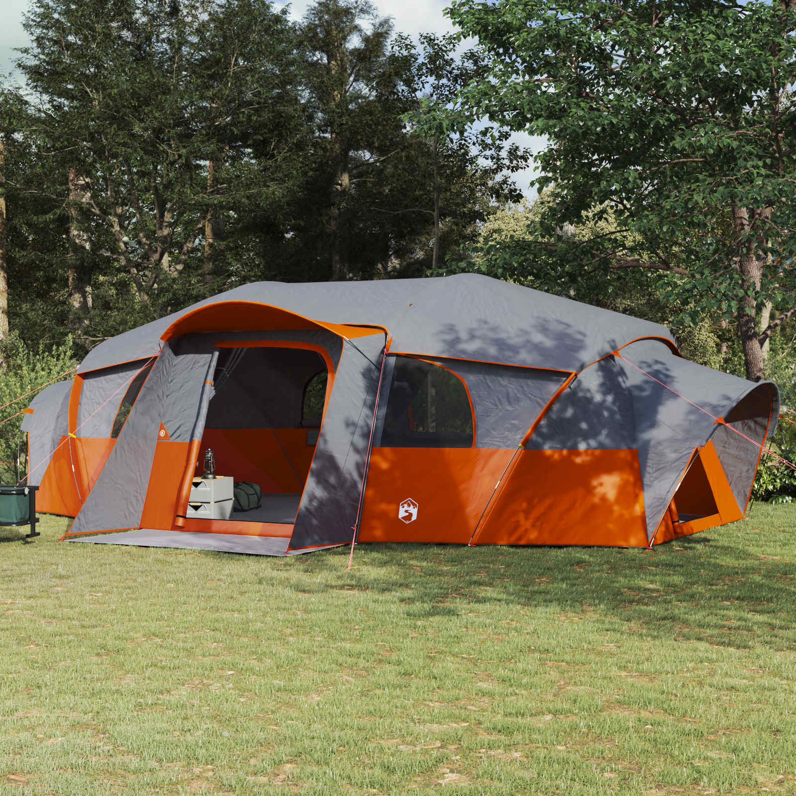 vidaXL Cort pentru familie cu prelata rezistent la apă tunel