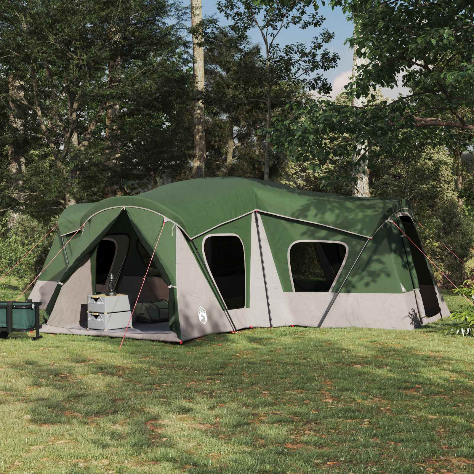 vidaXL Cort de Familie Verde 610 x 610 x 210 cm