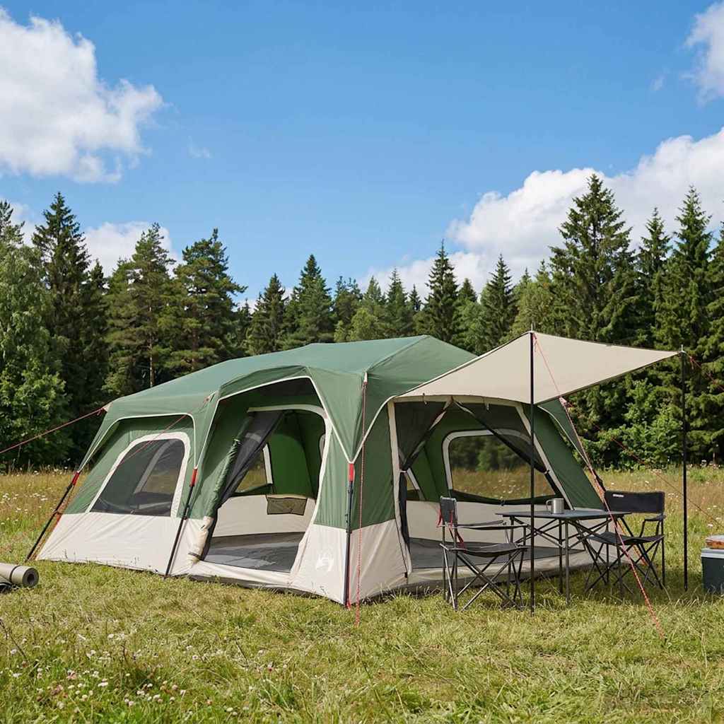 vidaXL Cort Instant Verde 10 persoane Poliester 185T cu acoperire PU
