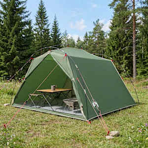 Tunelski šotor Zelena 4 osebe 185T poliester s PU premazom