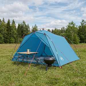 Tunelski šotor Modra 4 osebe 185T poliester s PU premazom