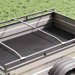 Nosilec tarpa za prikolice 2 pcs srebrna 100-145 cm Aluminij