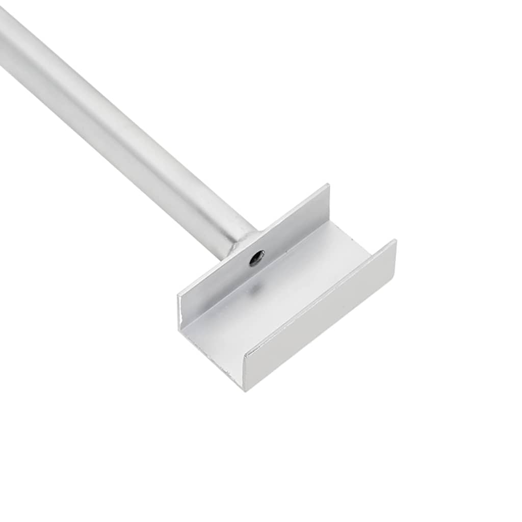 Alkalmas sík ponyva tartóhoz 3 pcs Ezüst 100-145 cm Alumínium 