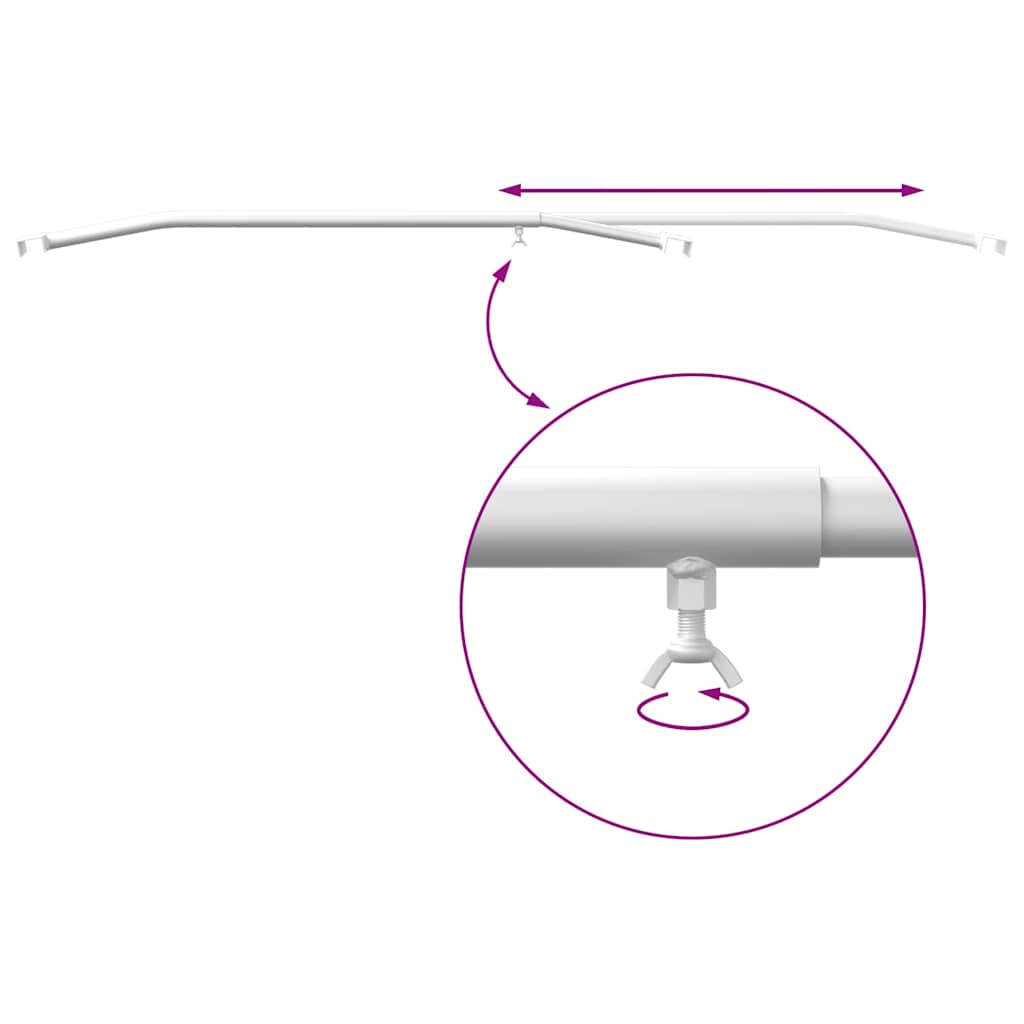Alkalmas sík ponyva tartóhoz 3 pcs Ezüst 100-145 cm Alumínium 