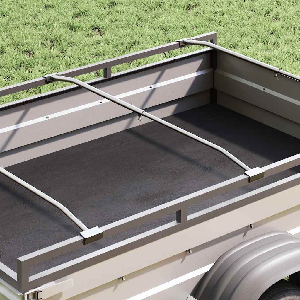 vidaXL potrivit pentru suport tarpaulin plat 3 pcs Argintiu 130-210 cm