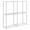 vidaXL Toruriiul ladustamisega Valge 86 x 27 x 90 cm Alumiinium