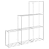 vidaXL Toruriiul ladustamisega Valge 129 x 27 x 132 cm Alumiinium
