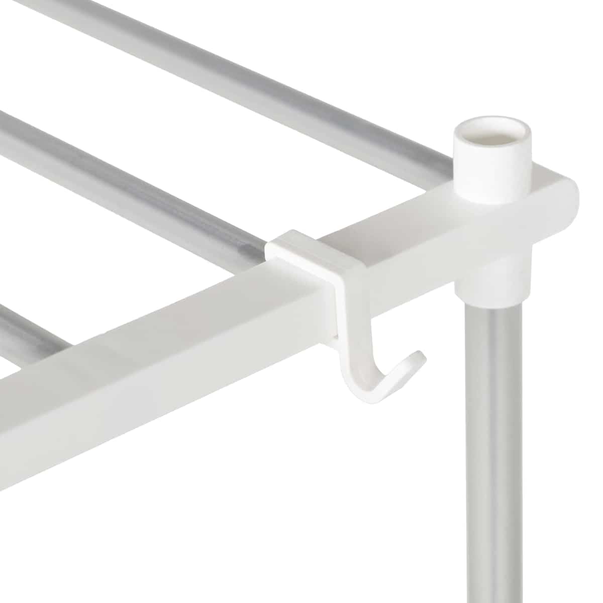 Vaskemaskinehylde Hvid 70 x 27 x 136 cm Aluminium - Billede 8