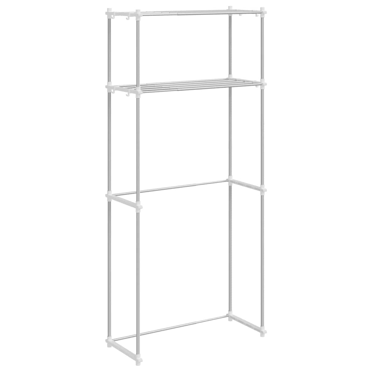 Vaskemaskinehylde Hvid 70 x 27 x 136 cm Aluminium - Billede 2