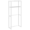vidaXL Pesumasina riiul Valge 70 x 27 x 136 cm Alumiinium