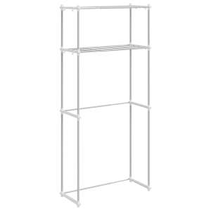 vidaXL Pesumasina riiul Valge 70 x 27 x 136 cm Alumiinium