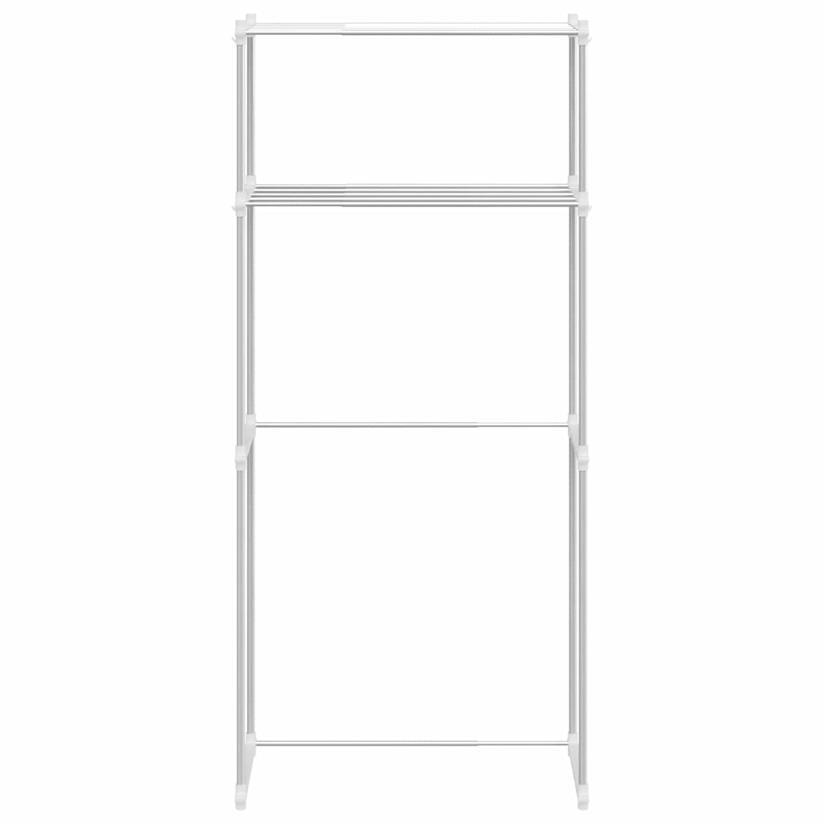 Vaskemaskinehylde Hvid 70 x 27 x 136 cm Aluminium - Billede 5