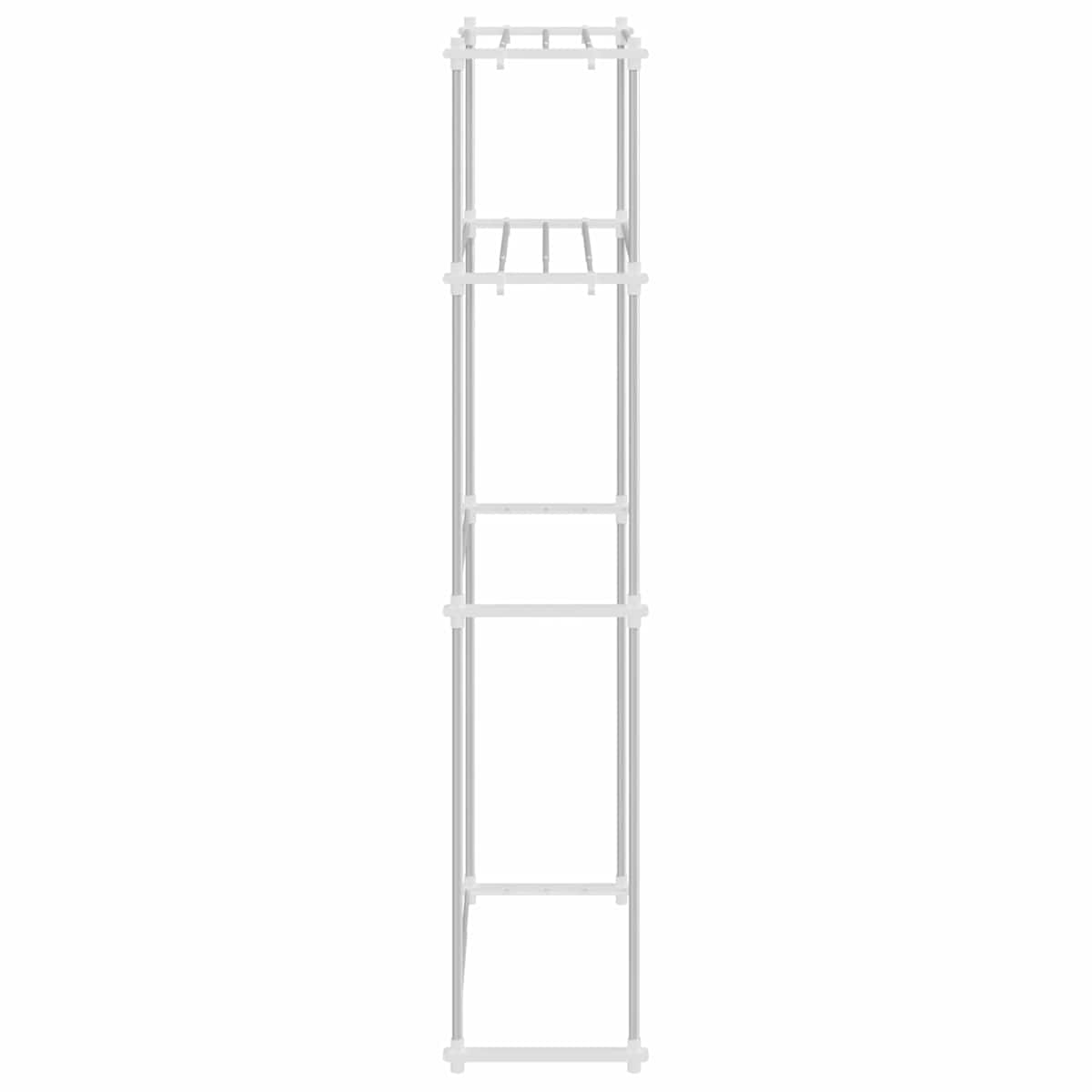 Vaskemaskinehylde Hvid 70 x 27 x 136 cm Aluminium - Billede 6