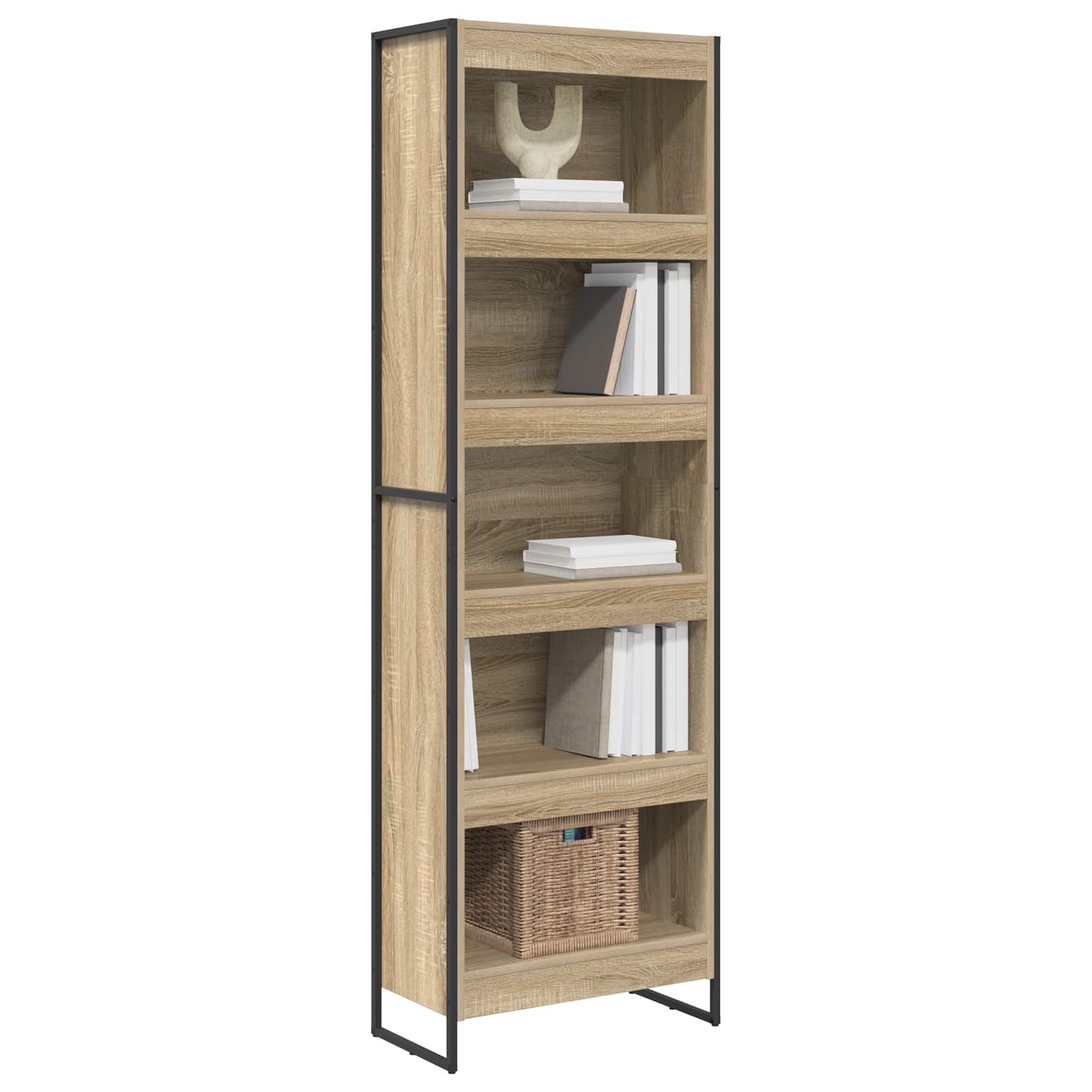 vidaXL Boekenkast 2 pcs Sonoma 80 x 30 x 155 cm Bewerkt hout