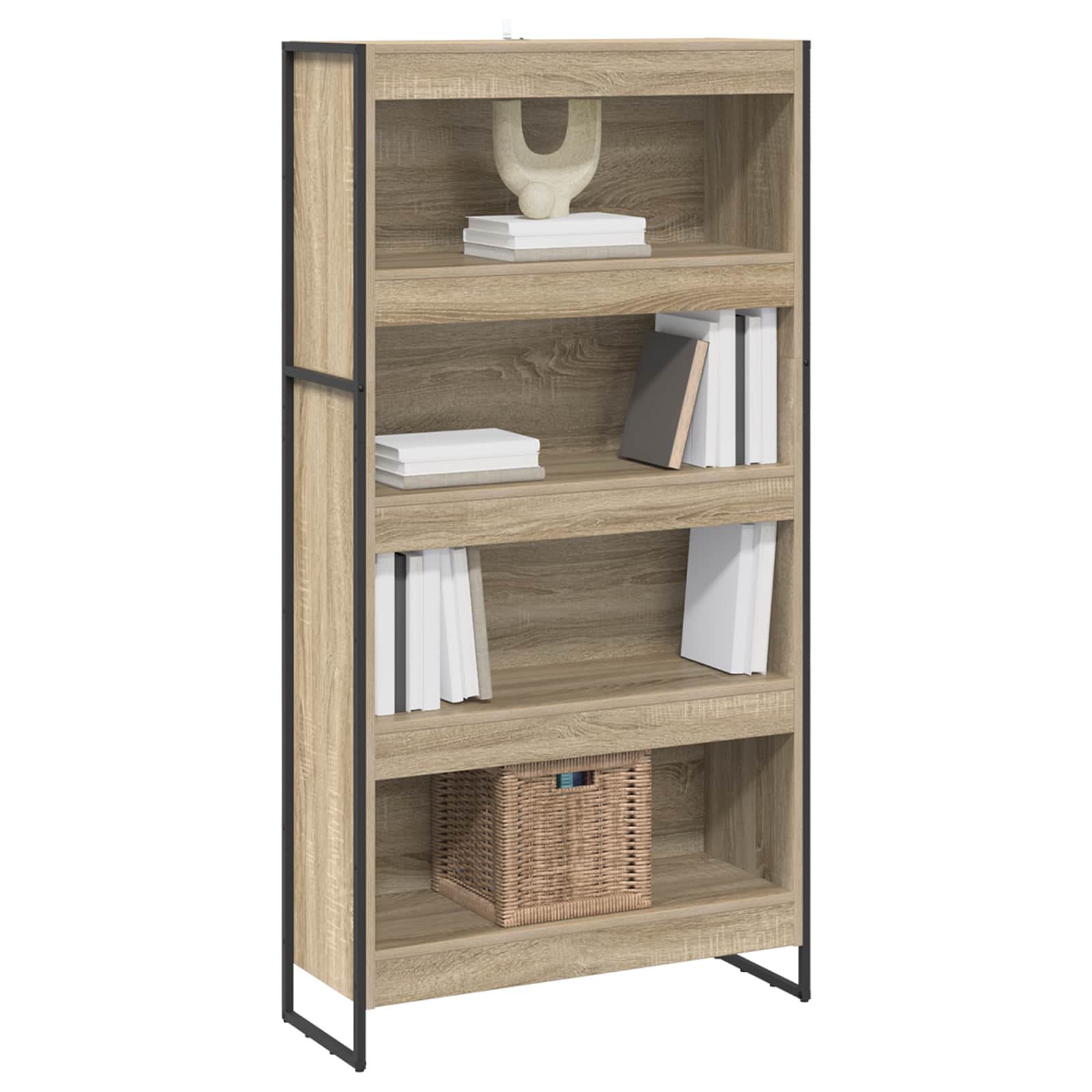vidaXL Boekenkast 2 pcs Sonoma 80 x 30 x 155 cm Bewerkt hout
