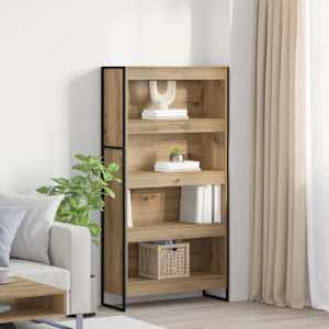 Knjigovni omar 2 pcs Oreh 80 x 30 x 155 cm Konstruiran les