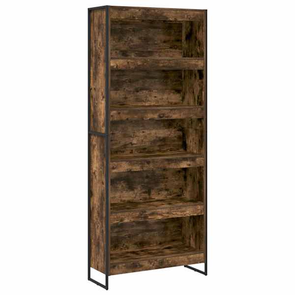 vidaXL Raamaturiiul 80 x 30 x 189,5 cm Tehispuit Suitsu tamm