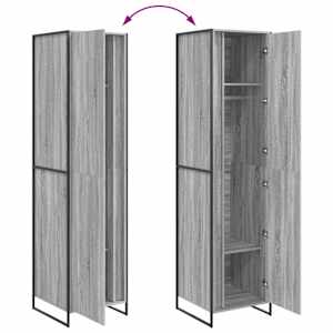 Skříň 2 pcs Šedá Sonoma 50 x 50 x 200 cm kompozitní dřevo - obrázek 11