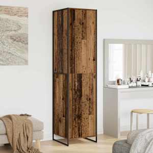 Skříň 2 pcs Staré dřevo 50 x 50 x 200 cm kompozitní dřevo - obrázek 1