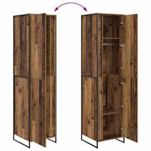 Skříň 2 pcs Staré dřevo 50 x 50 x 200 cm kompozitní dřevo - obrázek 11