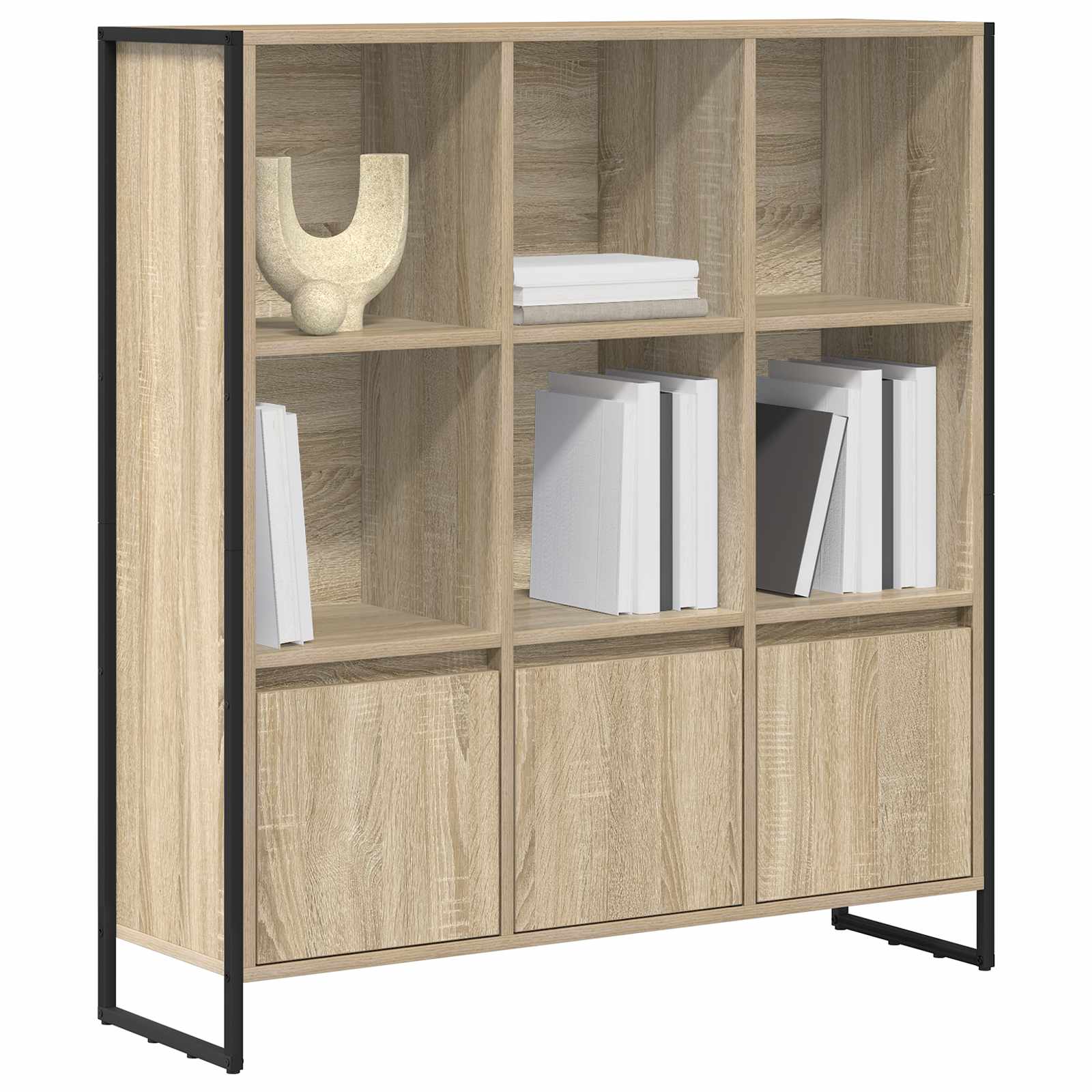 vidaXL Boekenkast 2 pcs Sonoma 99,5 x 30 x 108,5 cm Bewerkt hout