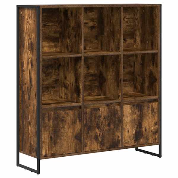 vidaXL Raamaturiiul 99,5 x 30 x 108 cm Tehispuit Suitsu tamm