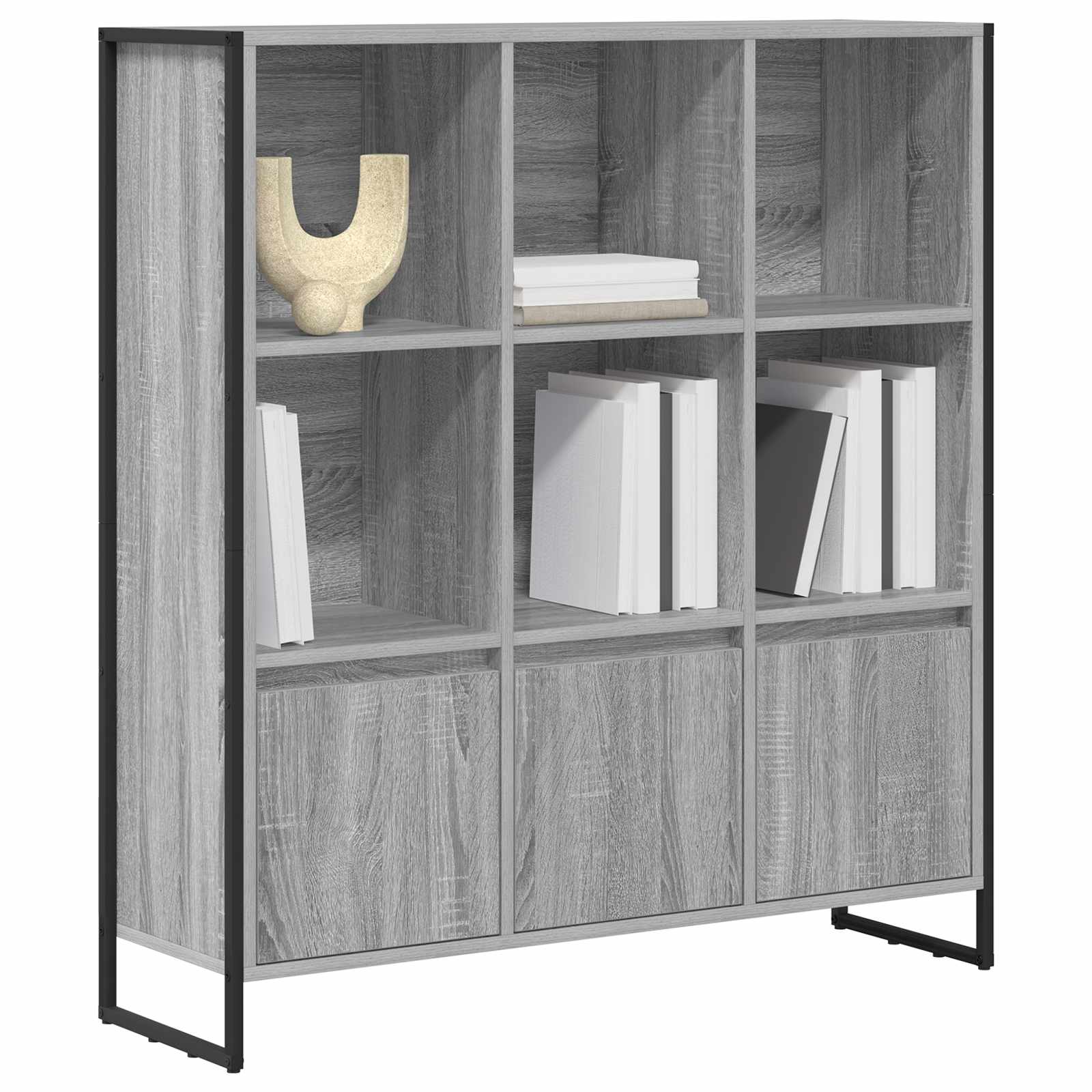 vidaXL Boekenkast 2 pcs Grijs Sonoma 99,5 x 30 x 108,5 cm Bewerkt hout