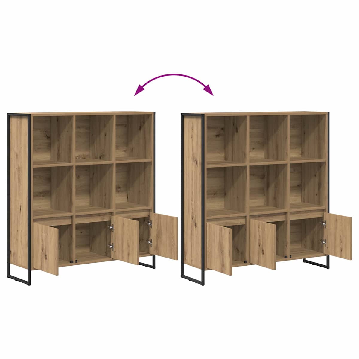 Bogskab 99,5 x 30 x 108 cm Konstrueret træ - Billede 11
