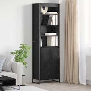 Vysoké skříně 2 pcs Černý dub 60 x 36 x 200 cm kompozitní dřevo - obrázek 1