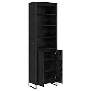Vysoké skříně 2 pcs Černý dub 60 x 36 x 200 cm kompozitní dřevo - obrázek 5