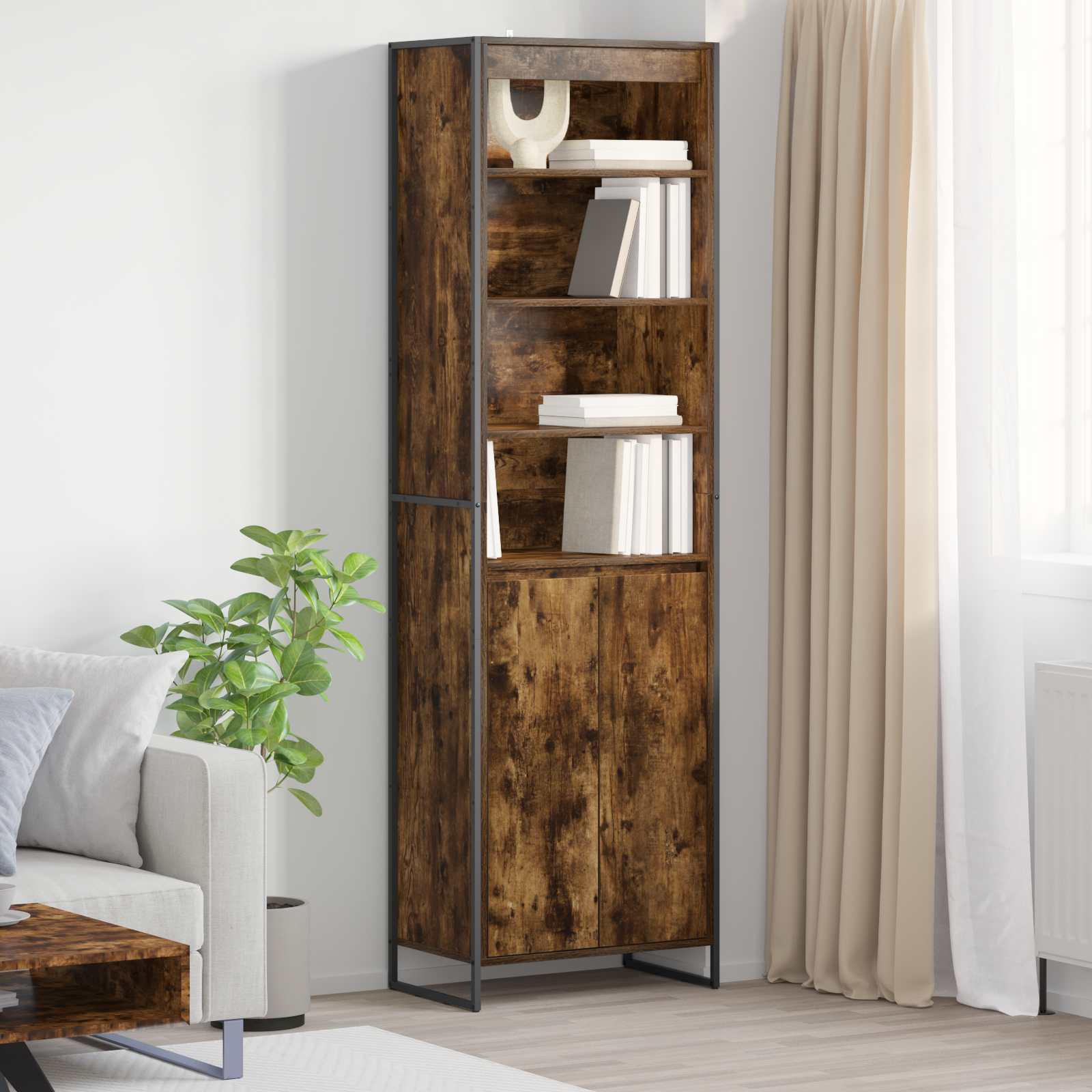 Dulapuri & depozitare - Dulapuri Înalte 2 pcs Stejar fumuriu 60 x 36 x 300 cm