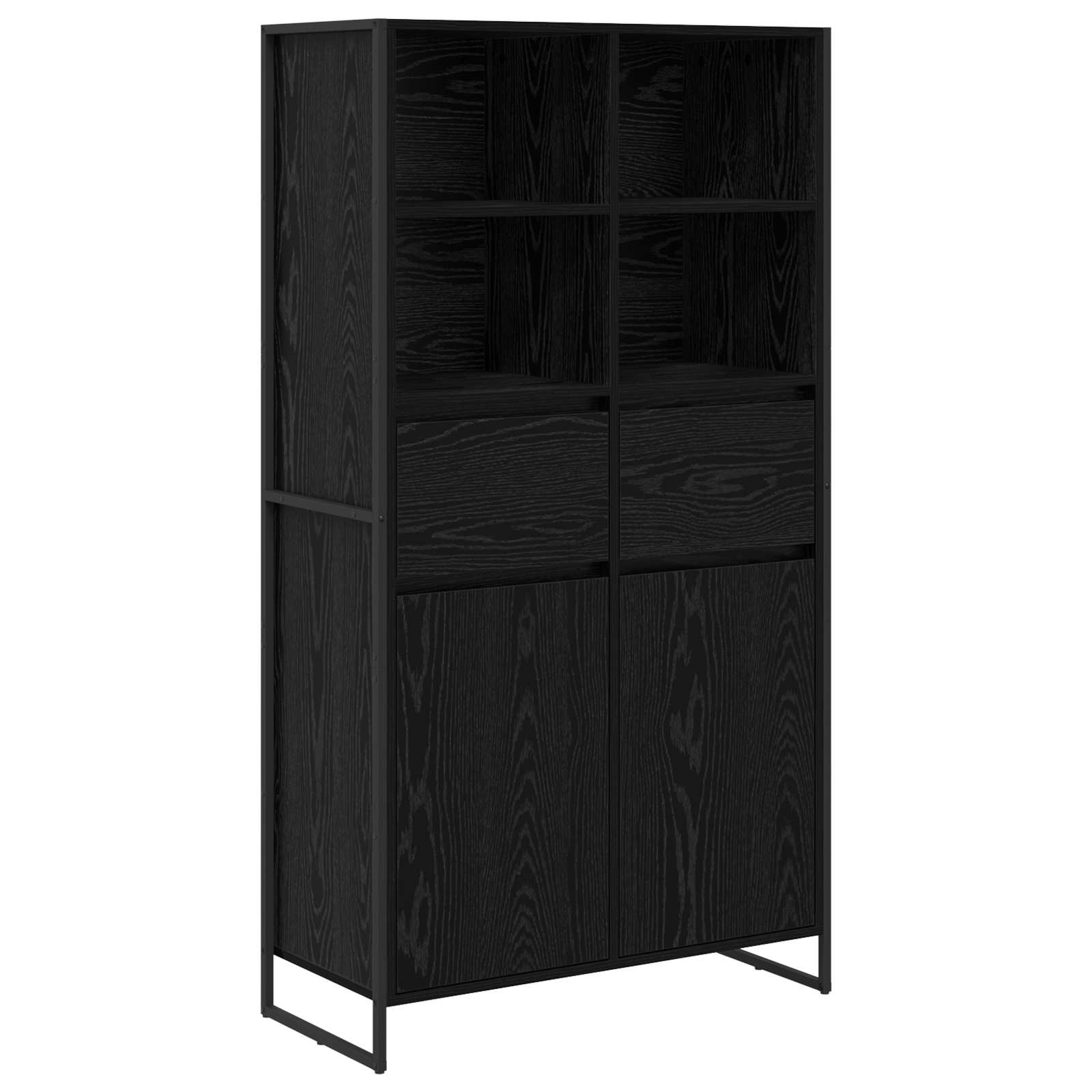 Thumbnail - vidaXL Sideboard 2 pcs Schwarz Eichen-Optik 81 x 36 x 150.5 cm