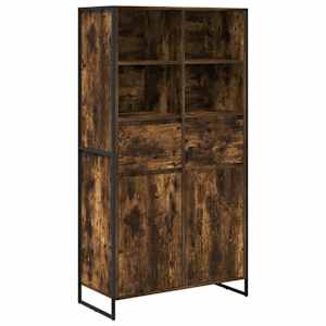 Servírovací skříň Kouřový dub 81 x 36 x 150.5 cm - obrázek 2
