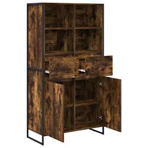 Servírovací skříň Kouřový dub 81 x 36 x 150.5 cm - obrázek 5