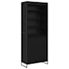 vidaXL Pikad Kapid Must tamm 79 x 36 x 200 cm Tehispuit