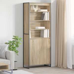 Visoke omare 2 pcs Sonoma 79 x 36 x 200 cm Konstruiran les