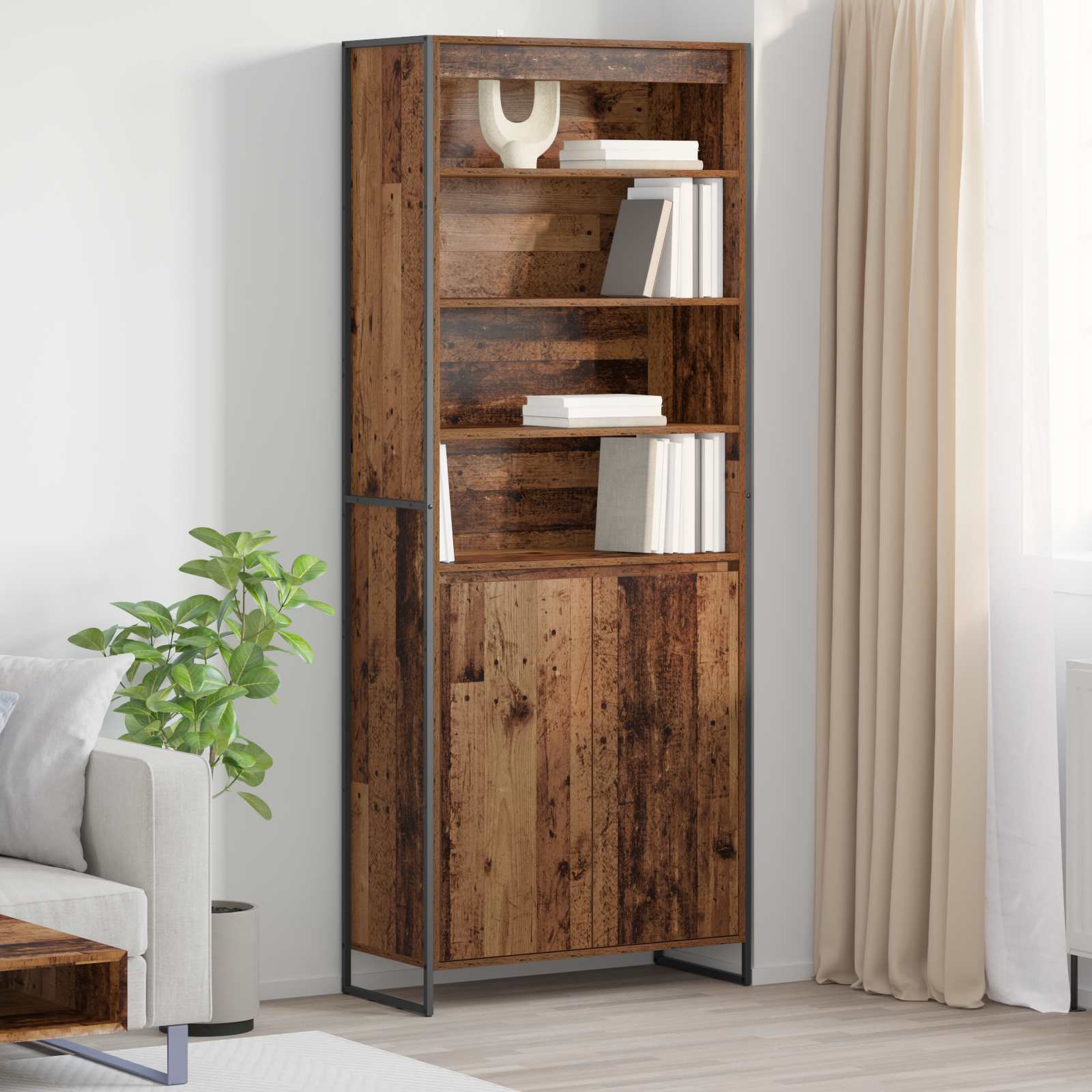 Bufete și comode - Dulapuri Înalte 2 pcs Lemn Vechi 60 x 36 x 300 cm Lemn compozit