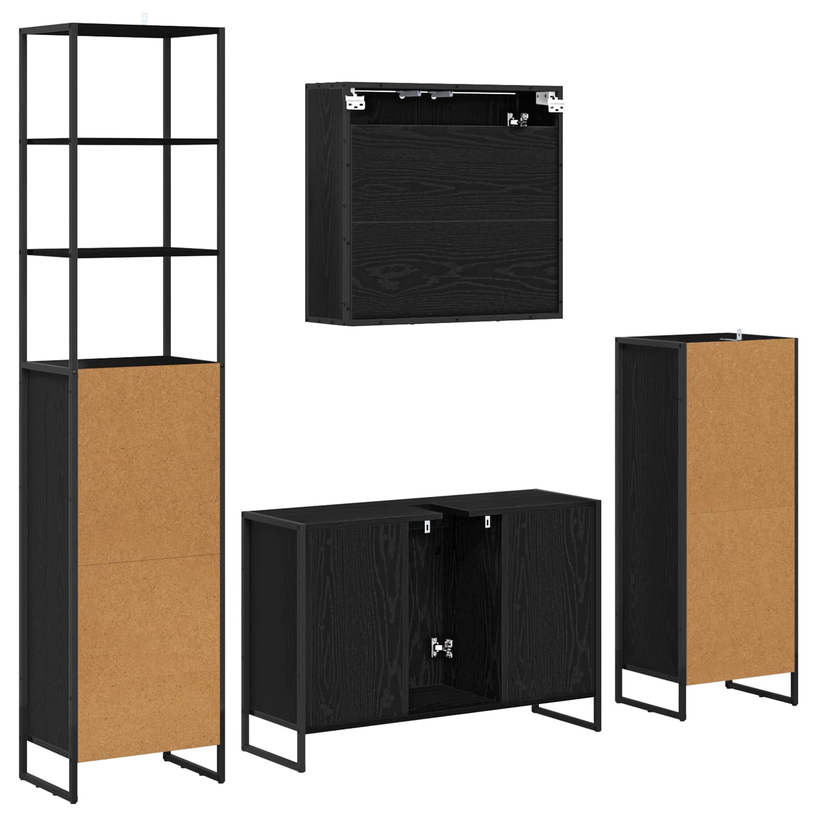 Komplet pohištva za kopalnico Črna Orehovina Konstruiran les - slika 10