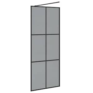 Zevnitř vstupní sprchová zeď Černá 80 x 195 cm tvrzené sklo - obrázek 6
